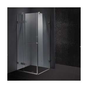   36 x 36 Clear Glass Shower Enclosure with Shower Tray Brushed Nickel