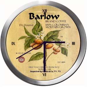  BARLOW 14 Inch Coffee Metal Clock Quartz Movement Kitchen 