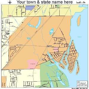  Street & Road Map of Gibraltar, Michigan MI   Printed 