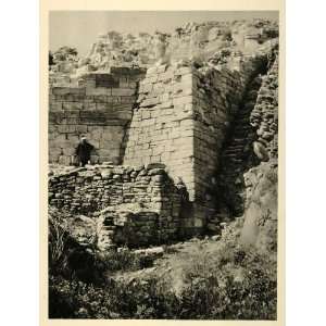  1937 Stone Ruins Ancient Troy Archaeology Photogravure 