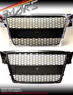 RS HONEY COM STYLE FRONT GRILLE FOR AUDI A4 B8 09 11 BB  