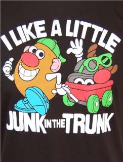 Mr Potato Head Junk In The Trunk Mens Black T Shirt NEW  