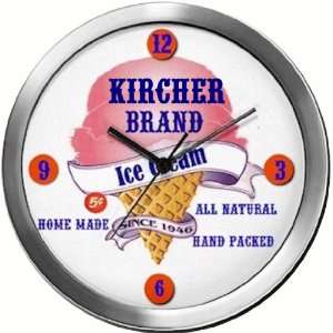 KIRCHER 14 Inch Ice Cream Metal Clock Quartz Movement  