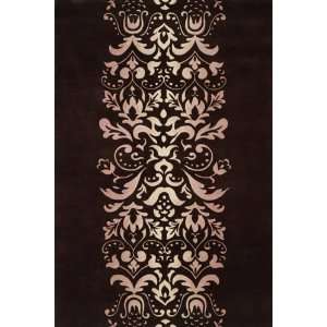  New Wave Chocolate Transitional Wool Hand Tufted Area Rug 