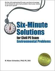 Six Minute Solutions For Civil PE Exam Environmental Problems 