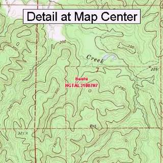  USGS Topographic Quadrangle Map   Bashi, Alabama (Folded 