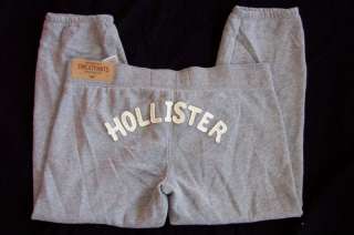 HOLLISTER AWESOME BUTT GRAY SWEATPANTS BANDED BOTTOM  