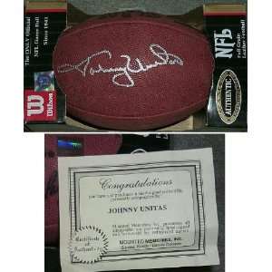  Johnny Unitas Signed NFL Game Football