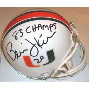 Bernie Kosar Signed Miami Mini Helmet w/83 Champs  Sports 