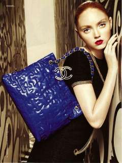 Authentic CHANEL Blue Puzzle Tote Shopper Handbag Bag  
