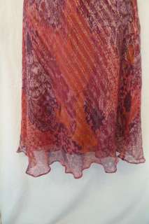 MUSE Silk Dress Womens Size 8 Reds STUNNING LIKE NEW See Pics 