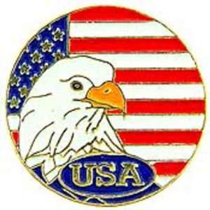  USA Eagle & Flag Pin 1 Arts, Crafts & Sewing