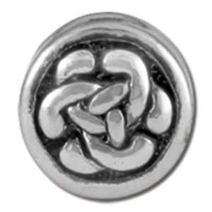 Bauble LuLu Round Celtic Knot European/Memory Charm Silver Tone 
