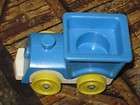 Vintage Fisher Price Little People Riders Blue Toy Trai