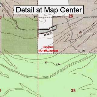  USGS Topographic Quadrangle Map   Bayland, Mississippi 