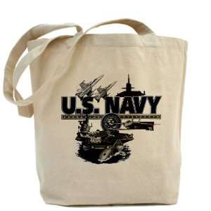  Tote Bag US Navy with Aircraft Carrier Planes Submarine 