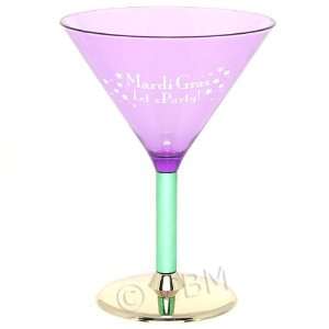  Mardi Gras Martini Glass 