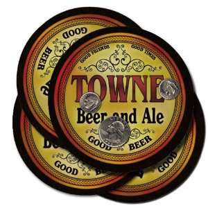  TOWNE Family Name Brand Beer & Ale Coasters Everything 