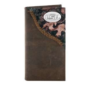  NCAA Lsu Tigers Camo Leather Roper Concho Wallet, One Size 