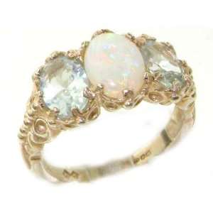   & Aquamarine Ladies Ring   Size 9   Finger Sizes 5 to 12 Available
