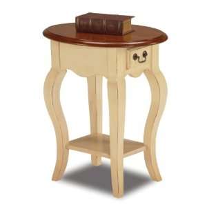  Ivory Oval Side Table (Ivory) (2H x 14W x 19D)