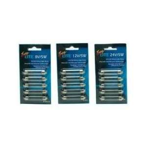  QTY 5 Bulbs Louvre 12V 5W 5 Pk Ez