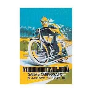  4th Motorcycle Circuit of Tortona 12x18 Giclee on canvas 