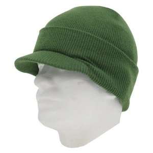  OLIVE GREEN VISOR BEANIE JEEP CAP CAPS HAT HATS 