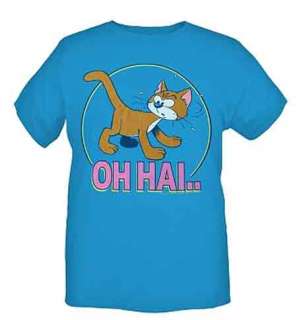 Smurfs Azrael Gargamel Cat T Shirt Oh Hai Blue Shirt  