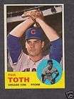 1963 Topps 489 PAUL TOTH Card Chicago Cubs  