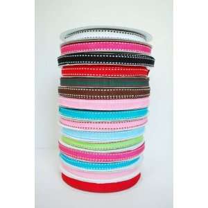  12 rolls of 3/8 Topstitch Grosgrain 