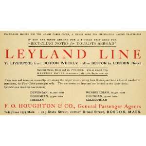  1901 Ad Leyland Line Houghton 115 State Street Boston 