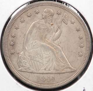 1841 Seated Liberty Silver Dollar   SUPERB About UNC  