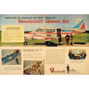  1959 Ad Beechcraft Queen Air Model 65 Airplane Plane 