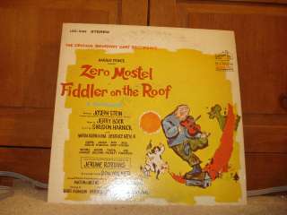   Victor LSO 1093 Zero Mostel   Fiddler On The Roof 1964 12 33.3  