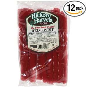 Hickory Harvest Red Licorice Twist, 10 Ounce Bags (Pack of 12)  