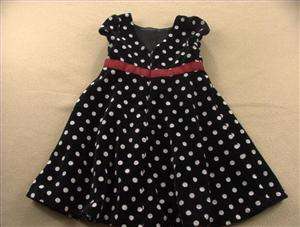 Toddler Girls size 3T ~GYMBOREE~ Holiday Panda Black Velvet Polka Dot 