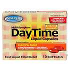 Cold Flu Medicine Day daytime Multi Sympton 10 Softgels Compare to 