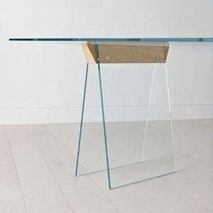  kasteel extra clear glass dining table by tonelli