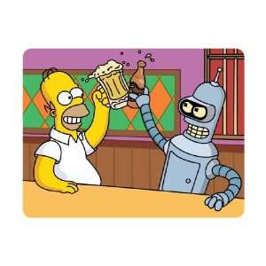   New Simpsons and Futurama Mouse Pad Homer and Bender 