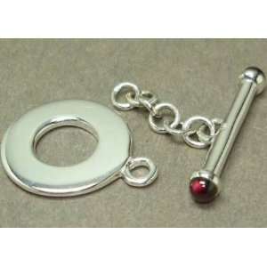  sterling silver garnet toggle clasp 