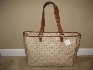 This is a BRAND NEW AUTHENTIC Coach Khaki/Toffee/Silver Chelsea Diaper 