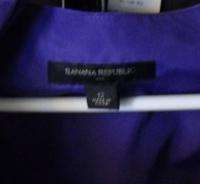BANANA REPUBLIC Spring 2011 Purple Satin WRAP DRESS 12  