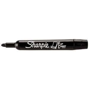  Sharpie® Flip Chart Marker, Bullet Tip, Black, 12/DZ 