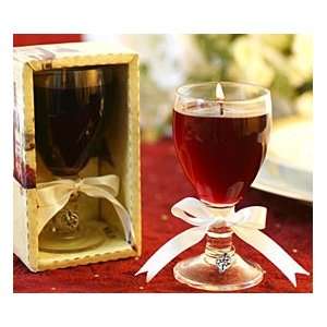 Merlot Wine Glass Candle 