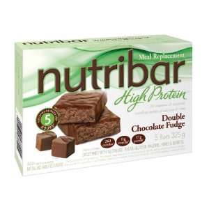 Nutribar High Protein Meal Replacement, Double Chocolate Fudge, 5 Bar 
