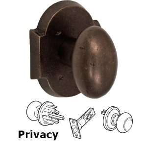 Privacy sandcast bronze potato knob with sandcast bronze scalloped ros