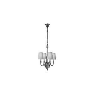 Thomas OBrien Petite Modern Library Chandelier in Polished Nickel 