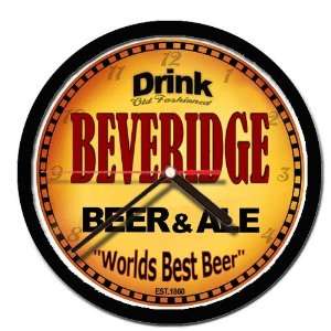  BEVERIDGE beer and ale cerveza wall clock 