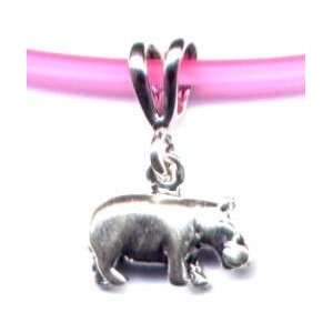  13 Pink Hippo Necklace Sterling Silver Jewelry Sports 